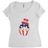 4th of July Peeking Baby Inside Egg Women's Triblend Scoop T-shirt