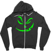 scary pumpkin halloween Zipper Hoodie