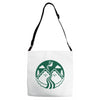 twin pies coffee Adjustable Strap Totes