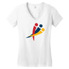 red blu yellow Women's V-Neck T-Shirt