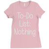 lazy day humour Ladies Fitted T-Shirt