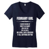 Super February Girl Women's V-Neck T-Shirt