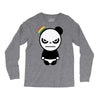 angry panda rainbow Long Sleeve Shirts