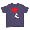 bird love heart animal graph note music party pop art gift Youth Tee