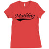 mathlete t shirt funny math humor geek nerd school athlete Ladies Fitted T-Shirt