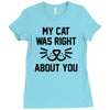 my cat was right Ladies Fitted T-Shirt