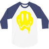 melting acid smiley face 3/4 Sleeve Shirt
