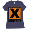 irritant symbol Ladies Fitted T-Shirt
