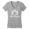 oh snap! Women's V-Neck T-Shirt