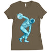 astronaut discus throwing Ladies Fitted T-Shirt