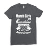 March Girls Are Sunshine Mixed With A Little Hurricane Ladies Fitted T-Shirt