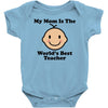 My Mom Is The World's Best Teacher Baby Bodysuit