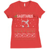 sagittarius christmas ugly sweater Ladies Fitted T-Shirt