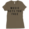 music sets you free Ladies Fitted T-Shirt