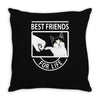 cat best friends for life Throw Pillow