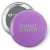 massage therapist Pin-back button