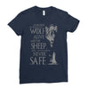 thrones wolf Ladies Fitted T-Shirt