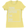 think outside the box Ladies Fitted T-Shirt
