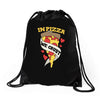 in pizza we crust Drawstring Bags