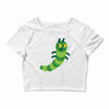 green animal Crop Top