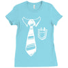 geek pocket protector tie Ladies Fitted T-Shirt
