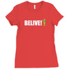 belive alien Ladies Fitted T-Shirt