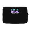 she is strong Laptop sleeve