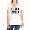 Delta Gamma Black Ladies Curvy T-Shirt