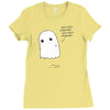 sad ghost Ladies Fitted T-Shirt