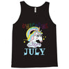 unicorns are born in july cute unicorn Tank Top