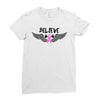 angel wing believe breast cancer Ladies Fitted T-Shirt