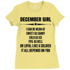 Super December Girl Ladies Fitted T-Shirt