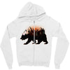 Bear Adventure With Roses Zipper Hoodie