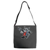 rocket vintage cartoon style Adjustable Strap Totes