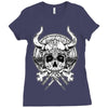 skull viking Ladies Fitted T-Shirt