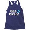 Bun in the Oven with Heart Baby Boy Racerback Tank