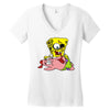 zombie spongebob Women's V-Neck T-Shirt