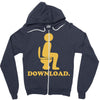 downloading poop Zipper Hoodie
