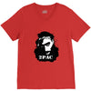 tupac (4x) V-Neck Tee