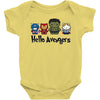hello avengers Baby Bodysuit