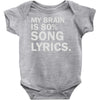 my brain is 80% song lyrics Baby Onesie