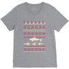 christmas ugly shark V-Neck Tee
