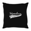 sunday funday (white) Throw Pillow
