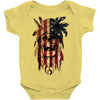 skull us flag Baby Bodysuit