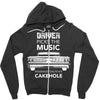driver picks the music passenger shuts his cakehole Zipper Hoodie