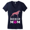 love boxer dog mom funny Women's V-Neck T-Shirt
