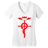 fma full metal alchemist cross inspired ladies Women's V-Neck T-Shirt