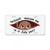 July Peeking Out Baby Boy License Plate
