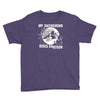 my dachshund rides shotgun Youth Tee