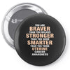 Braver Stronger Smarter Uterine Cancer Awareness Pin-back button